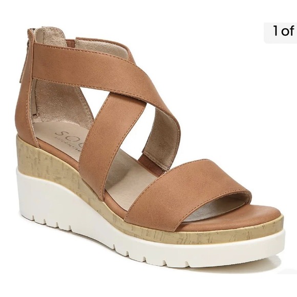 SOUL Naturalizer Shoes - NWOB Soul Naturalizer Womens Goodtimes Ankle Strap Sandals, BROWN, Size 11